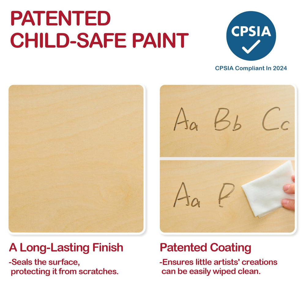 Monläurd birch wood splinter-free finish showcases durable, smooth edges for baby's safety.