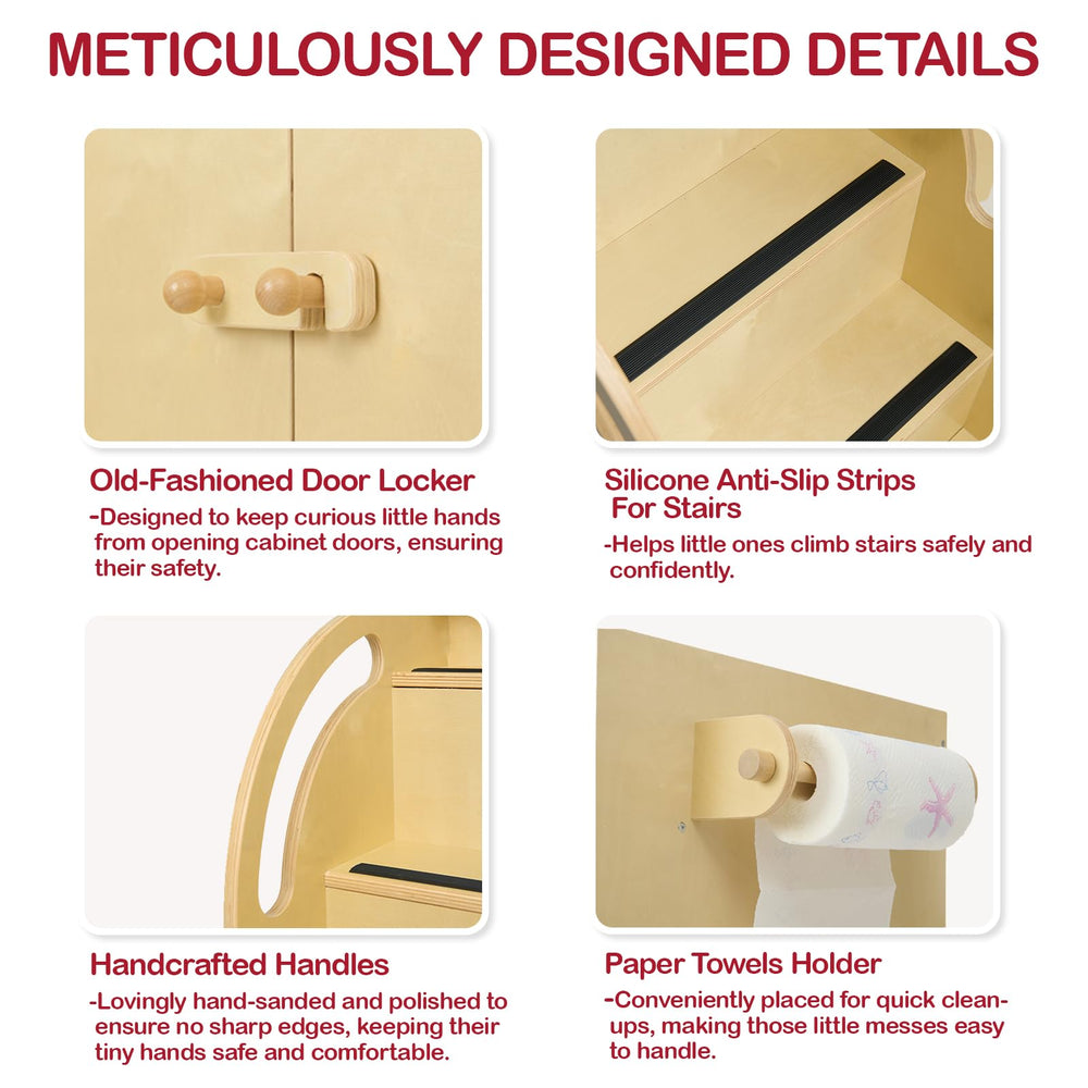 Monläurd changing-table storage shelves illustrate organized essentials within arm's reach.