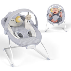 Monniebaby baby bouncer gray sheep design soothing visual for infants