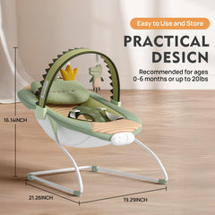 Monniebaby portable bouncer with easy-clean cover supports quick spills cleanup