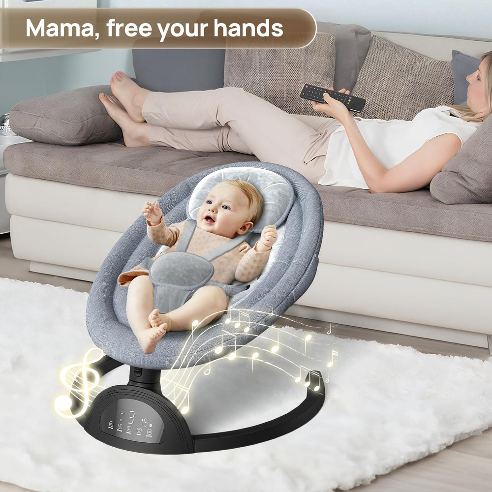 Monniebaby 5-point harness ensures secure seating for calm, comfortable sessions