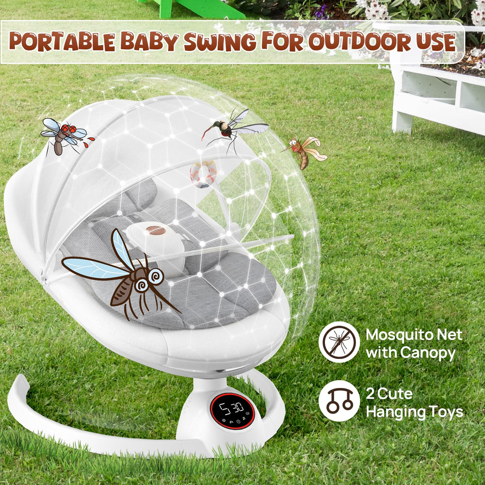 Monniebaby baby swing indoor outdoor use supports playtime anywhere