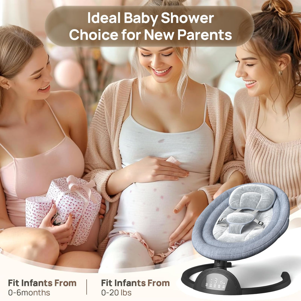 Monniebaby indoor-outdoor swing works with power bank for on-the-go use