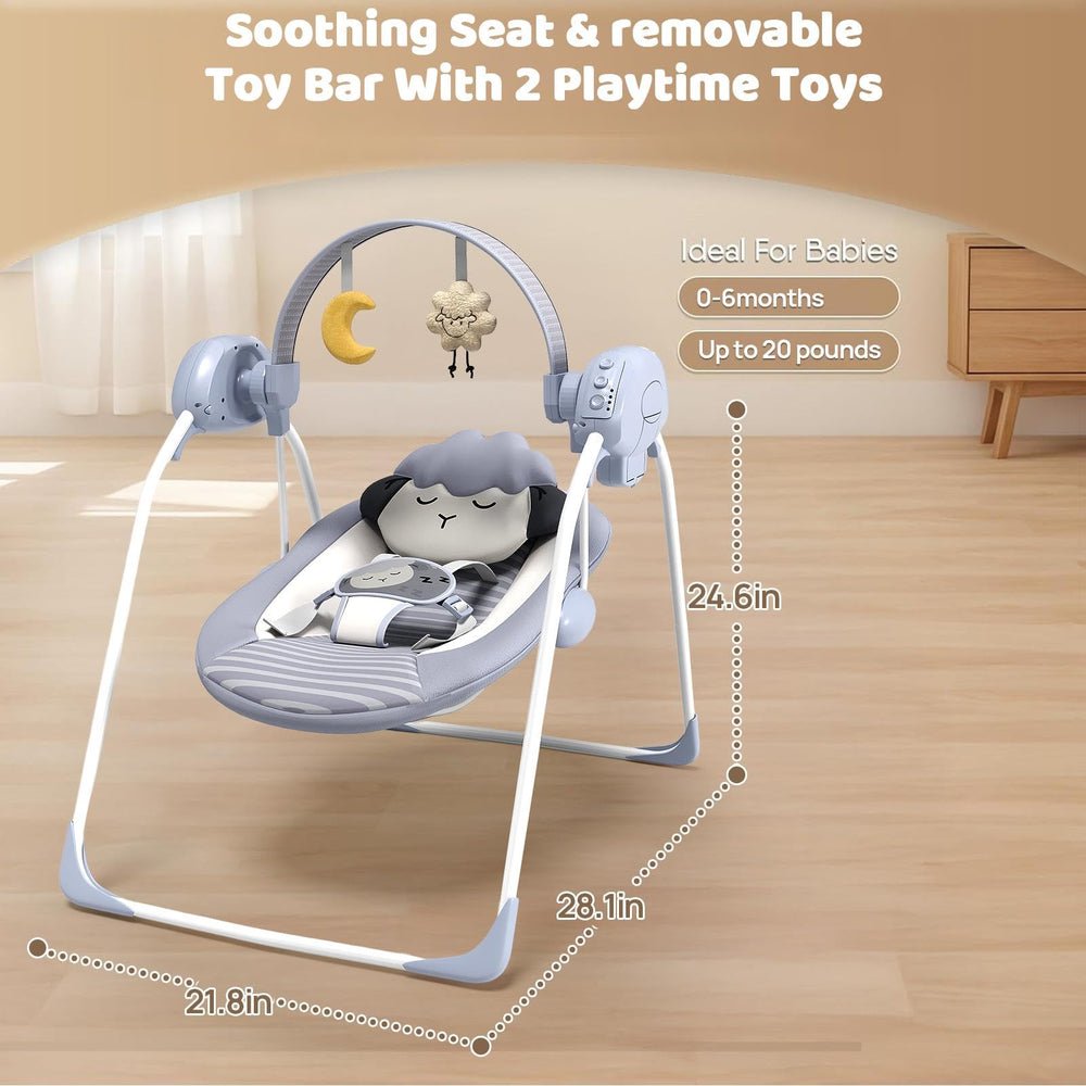Monniebaby swing is lightweight and portable for easy room-to-room use.