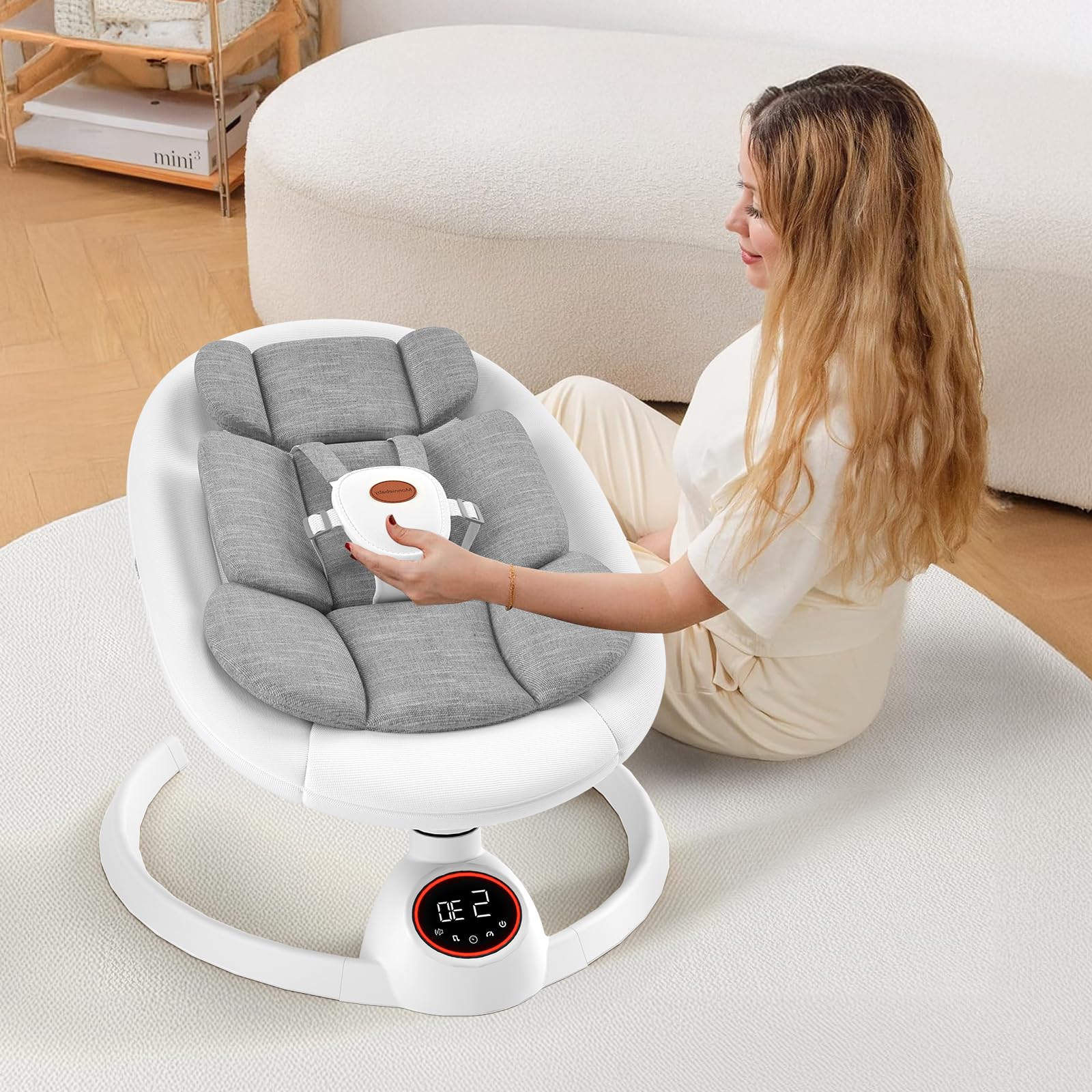 Monniebaby baby swing power-bank ready lets you swing on the go