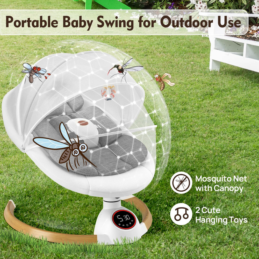 Monniebaby portable option can run on power bank for outdoor use