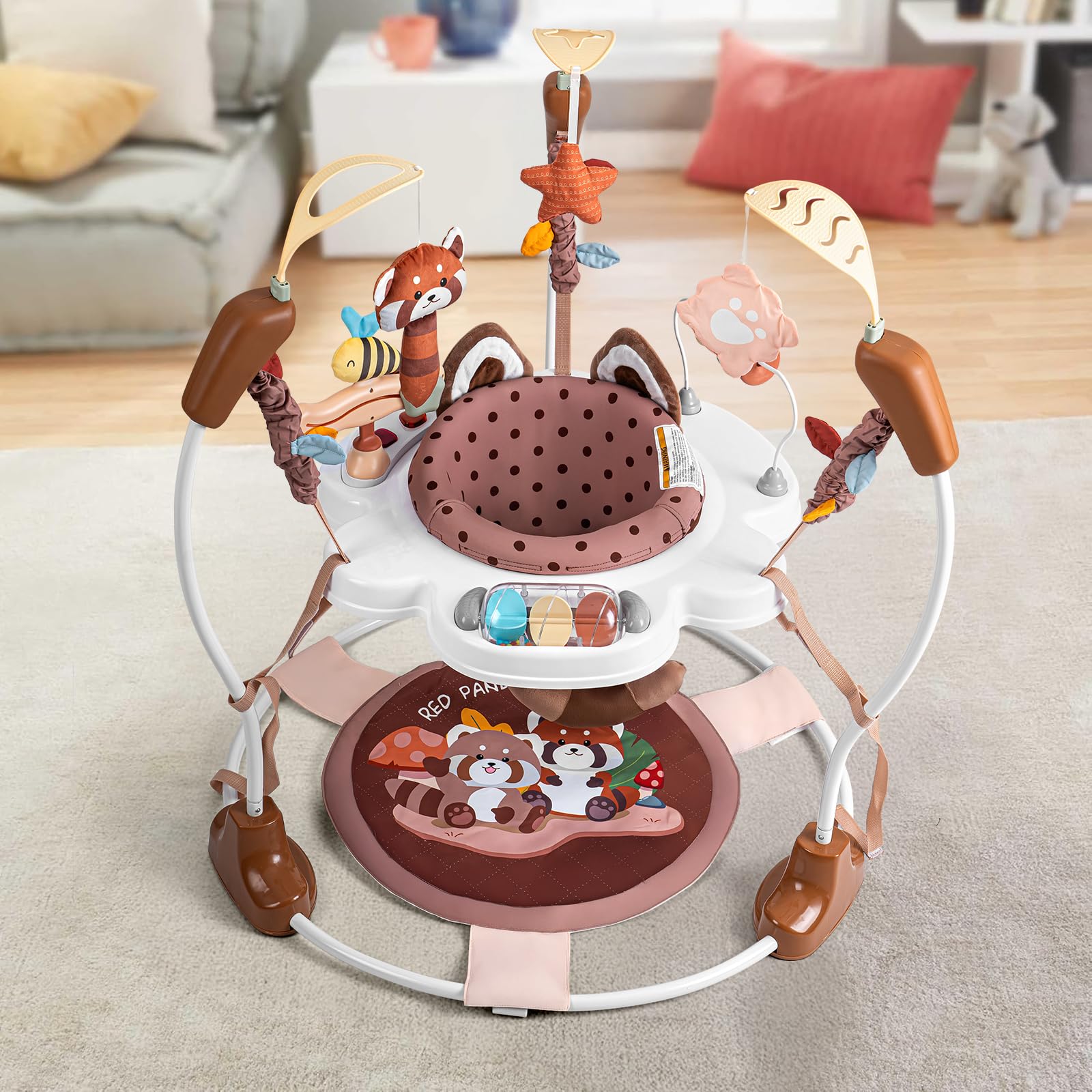 Monniebaby Red Panda toy components are machine-washable.