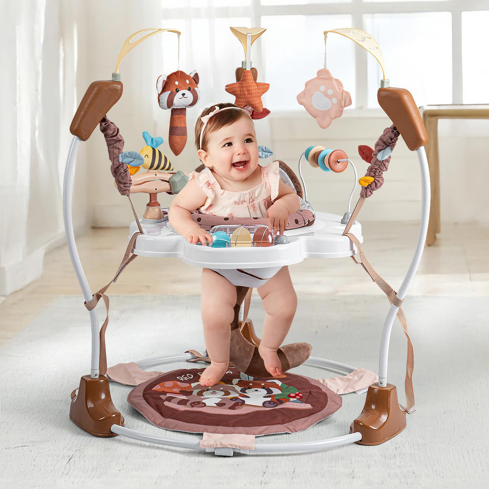 Monniebaby Red Panda removable seat cushion for easy cleaning.