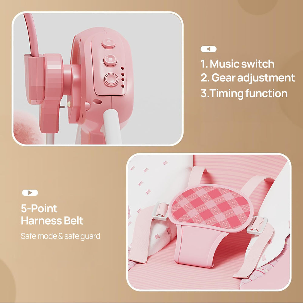 Monniebaby soft cushion and compact design for easy storage.
