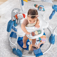 Monniebaby Space Tiger activity center shows beads and roller and learning toys