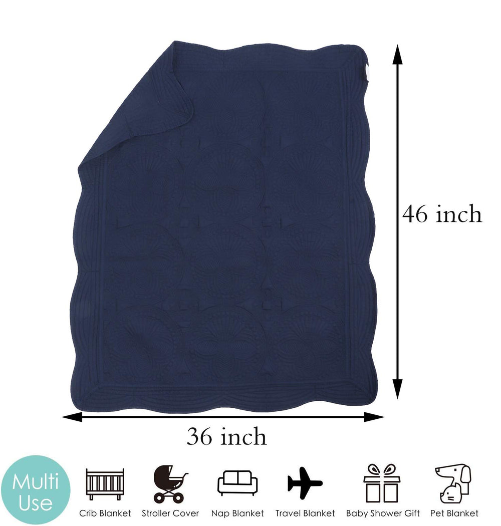 MONOBLANKS baby quilt embossed stitching enhances quality feel and durable design