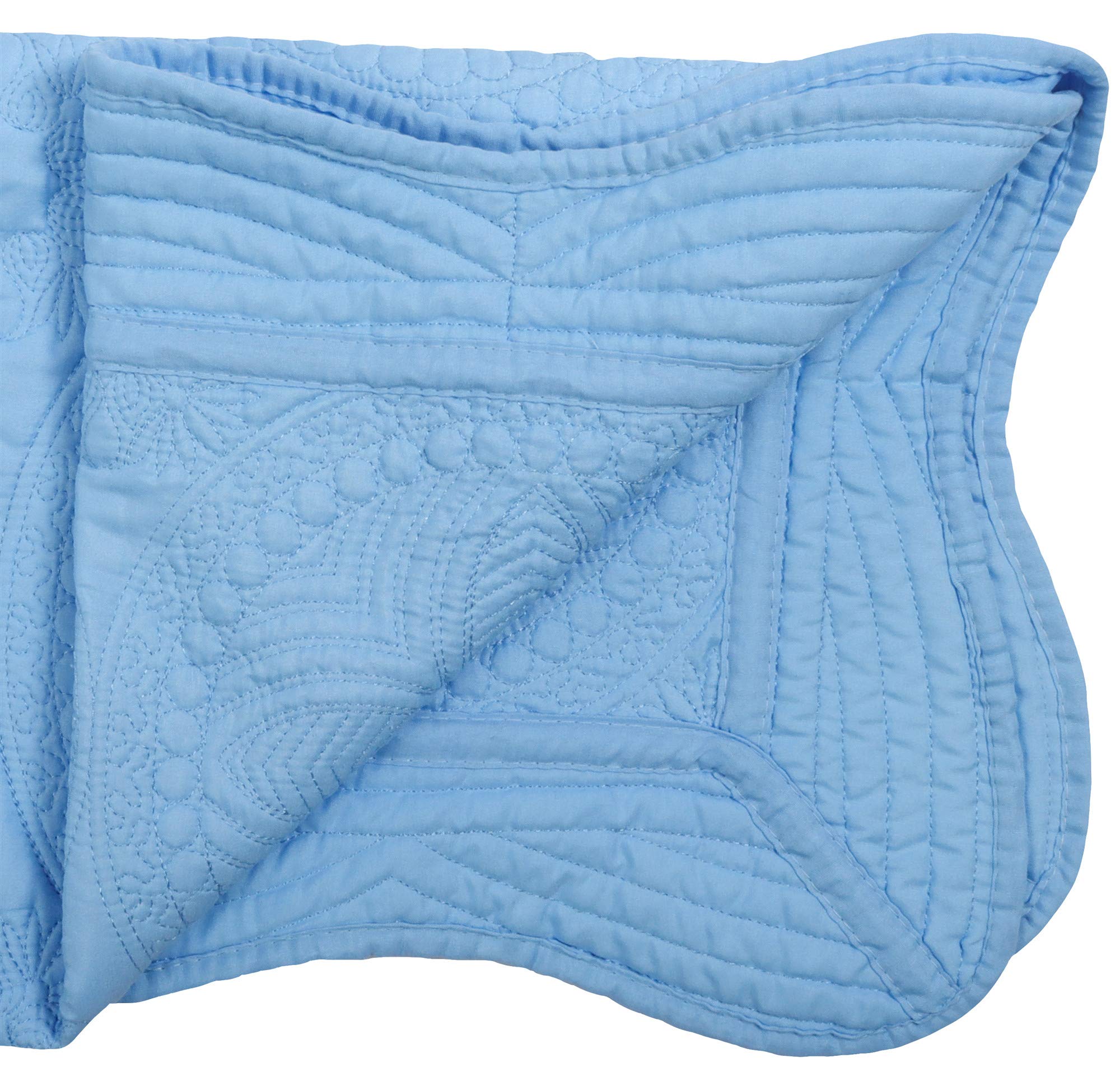 MONOBLANKS baby quilt soft cotton blend for gentle baby touch in blue