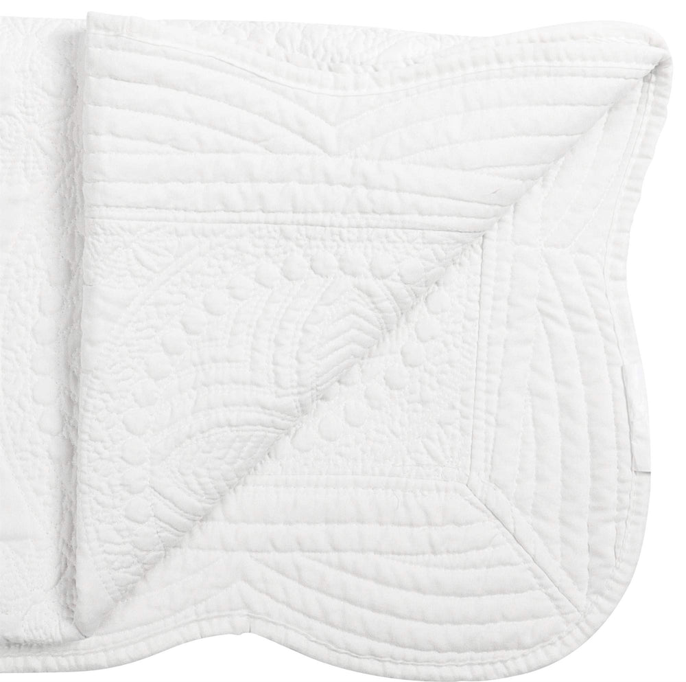 MONOBLANKS baby quilt white with colorful trim adds nursery style