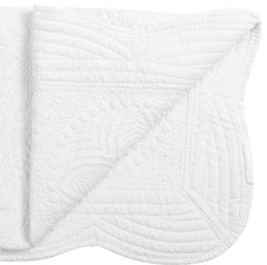 MONOBLANKS baby quilt white with colorful trim adds nursery style