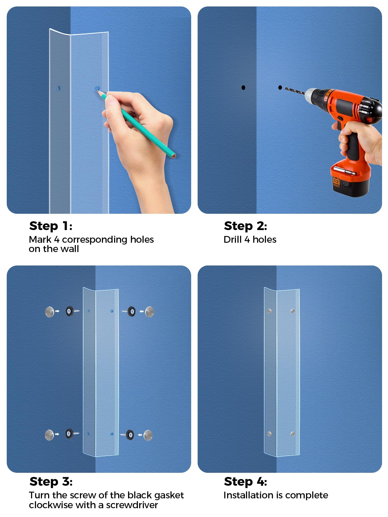 MONOID protector applied to walls, tables, and cabinets across various surfaces.