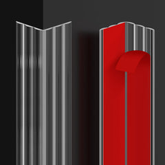 MONOID wall corner protector adhesive-application shows quick residue-free wall protection.