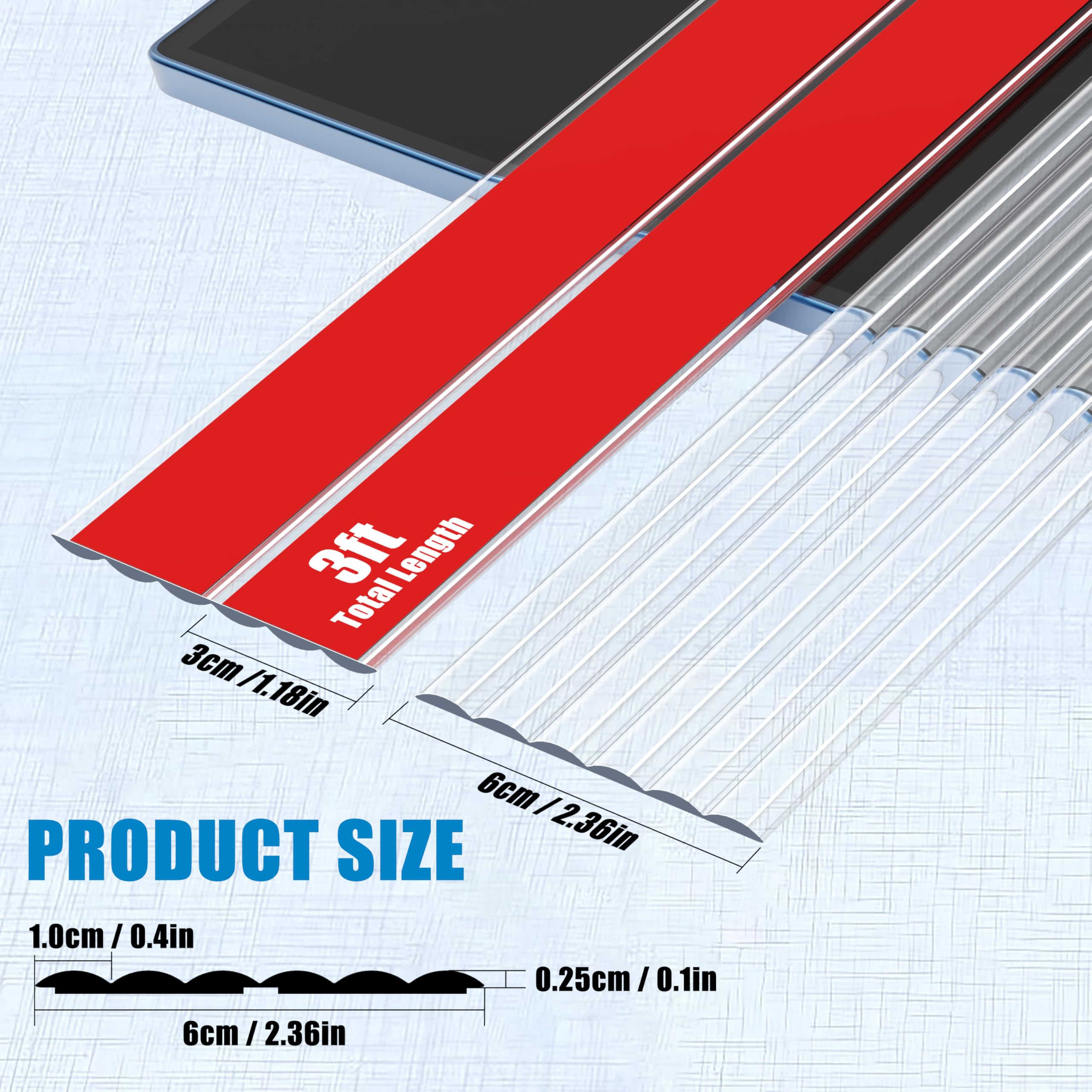 MONOID wall corner protector transparent-guard provides near-invisible edge protection.