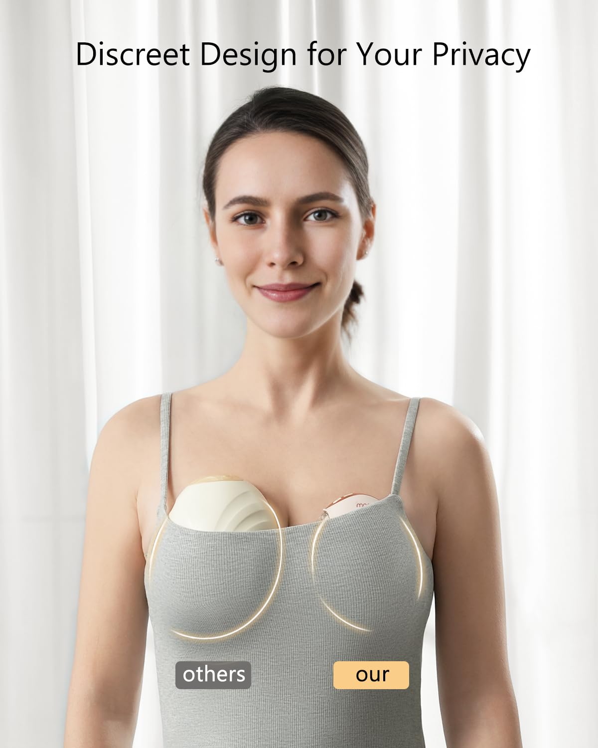 Monsao Wearable Breast Pump with memory mode recalls last settings.