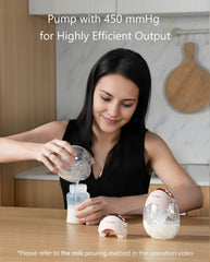 Monsao Wearable Breast Pump quiet operation under 40 dB for peaceful pumping.