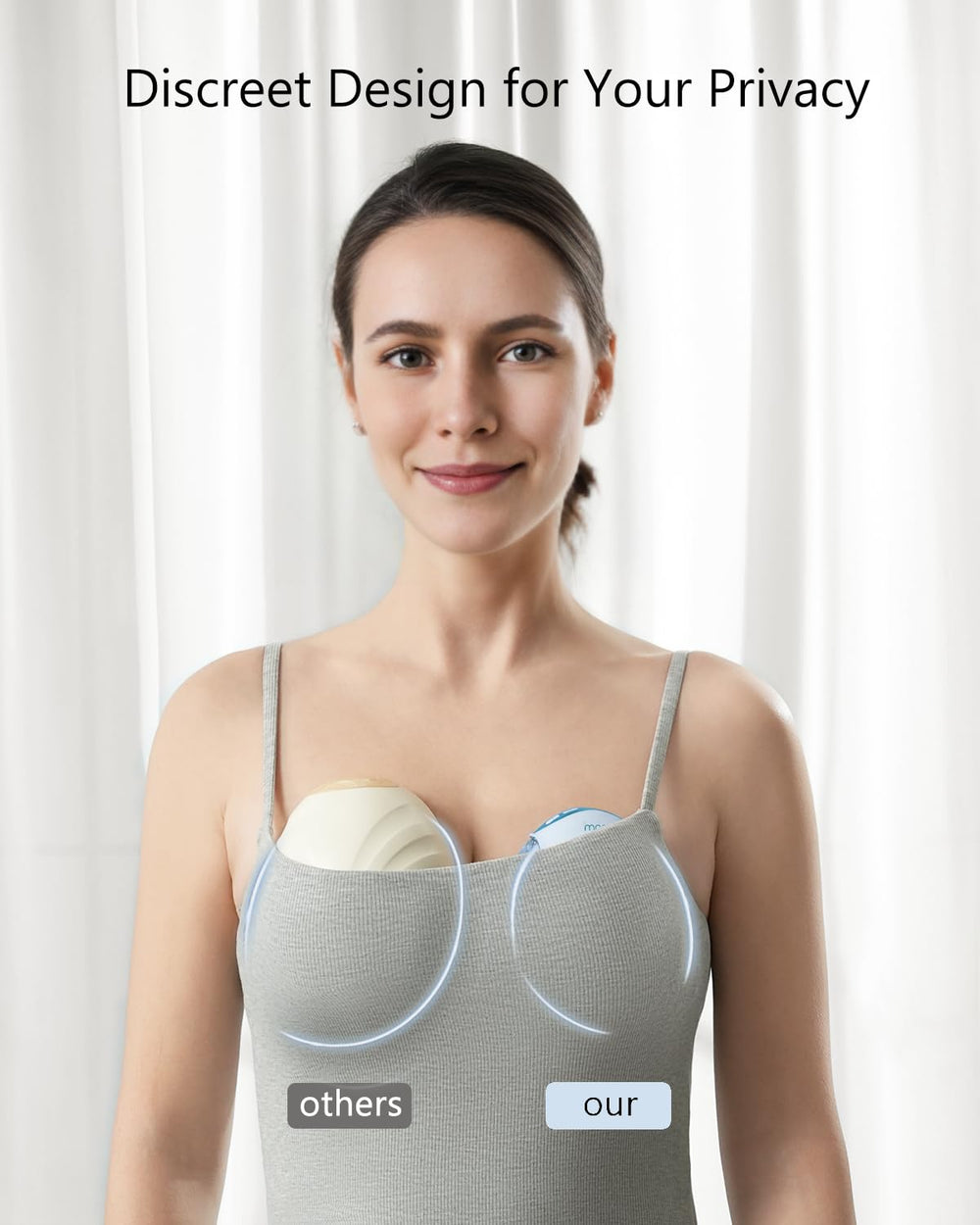 Monsao wearable breastpump battery life supports 12-15 sessions per charge.