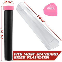 Monster Protectors Prism Playmat Tube sturdy construction for durable protection.