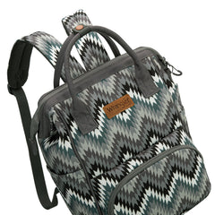 Montana West Wrangler Aztec Callie bag side view shows spacious storage and stroller straps