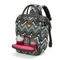 Montana West Wrangler Aztec Callie bag stroller attachment view emphasizes hands-free parenting