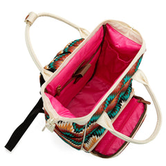 Montana West Wrangler Aztec Diaper Bag features a waterproof compartment to shield essentials