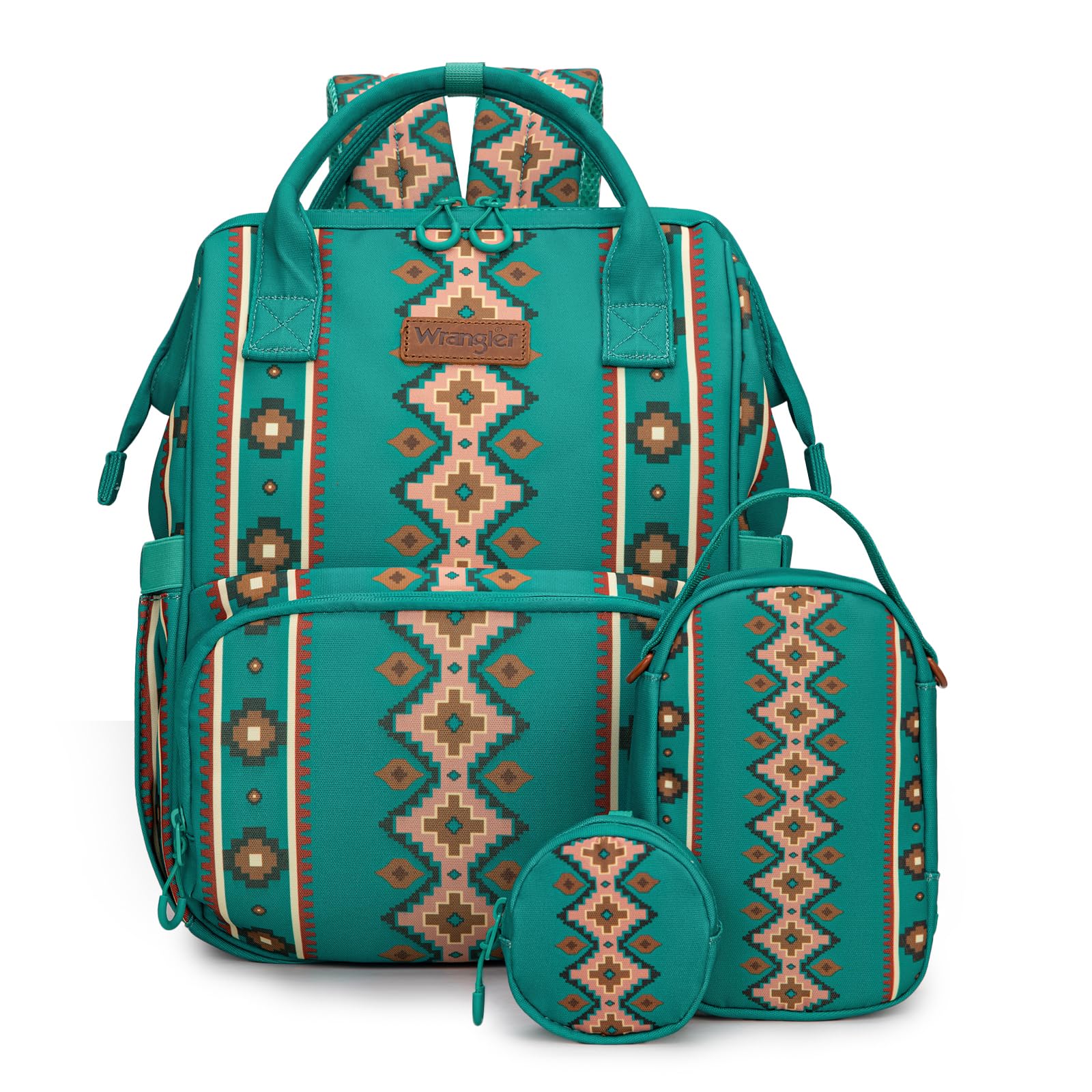 Montana West Wrangler Callie backpack front view showing organized pockets for busy outings.