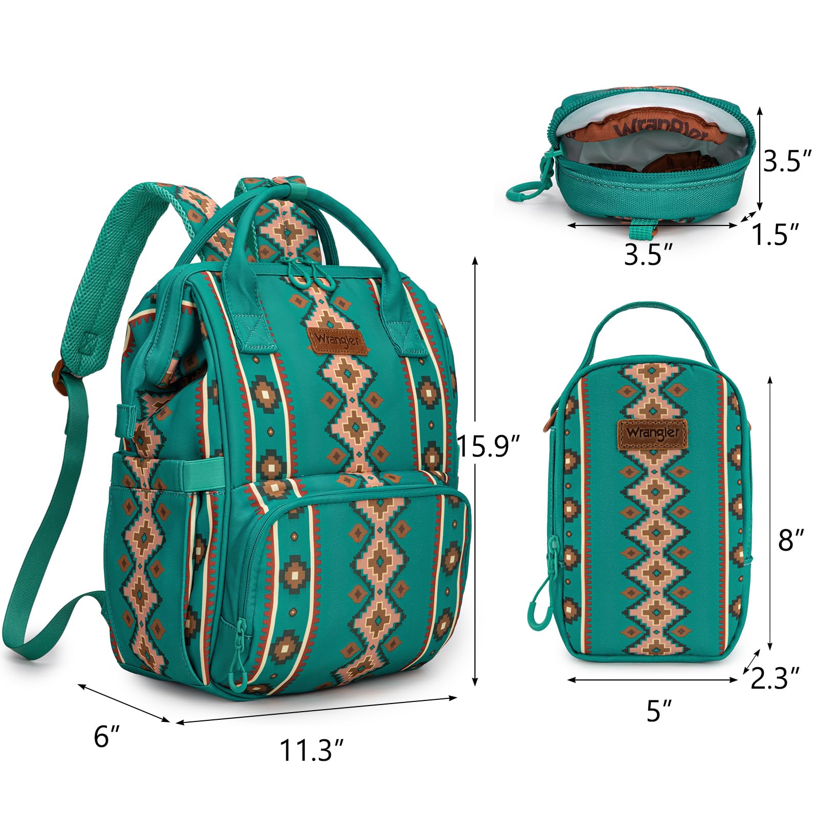 Montana West Wrangler Callie backpack insulated bottle pockets keep drinks at target temperatures.