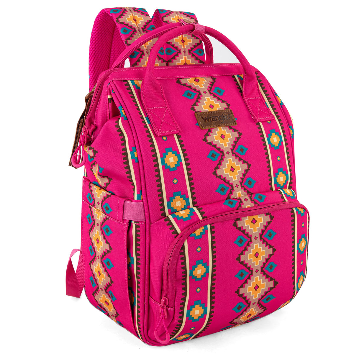 Montana West Wrangler Callie diaper backpack front view for hands-free daily errands