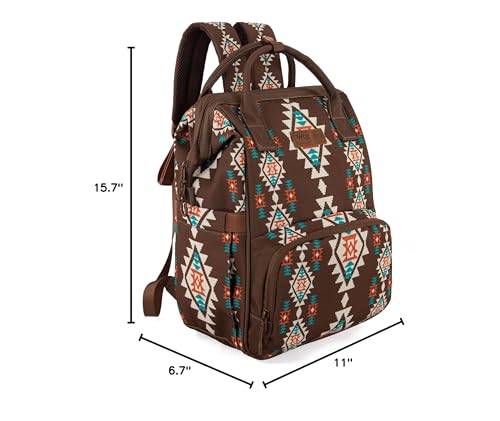 Montana West Wrangler Callie diaper bag pockets and accessories capture essential travel details.