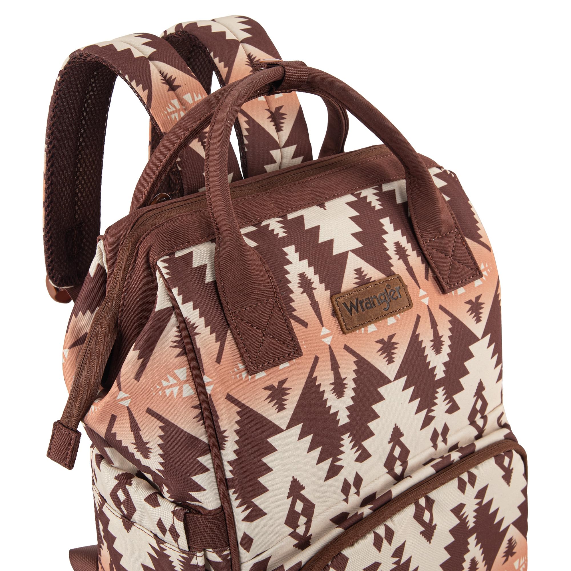 Montana West Wrangler Callie diaper bag backpack insulated bottle pocket for on-the-go feeding.