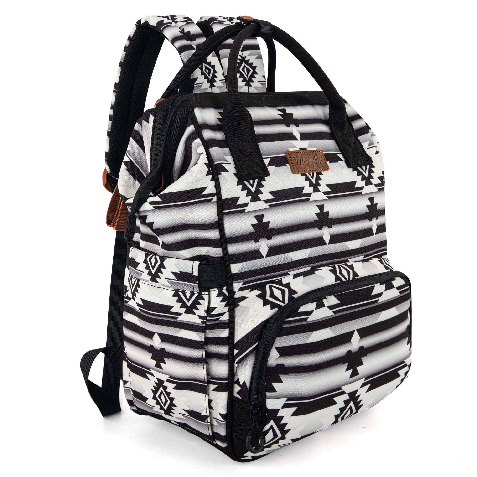 Montana West Wrangler Callie diaper bag backpack side pocket for quick access to bottles and essentials