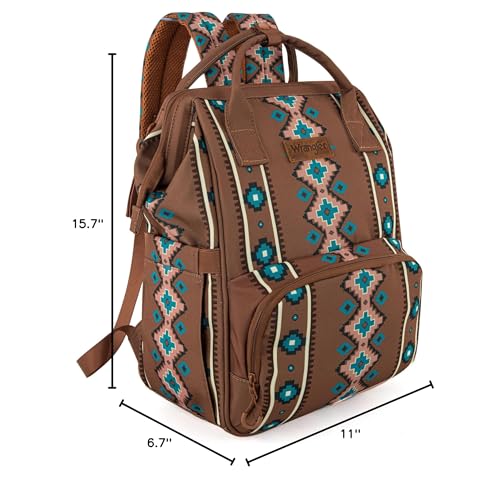Montana West Wrangler Callie diaper bag dimensions 14.3x10.8x7.2 enable roomy packing.