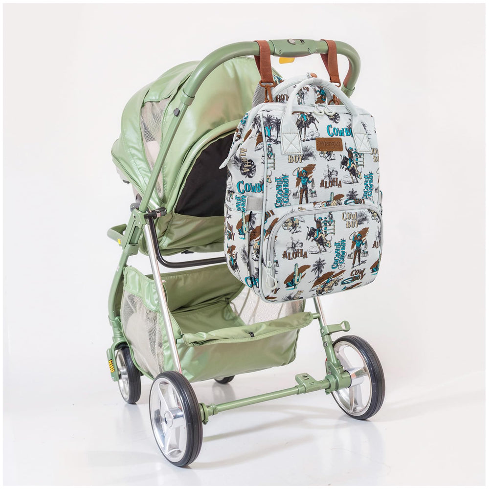 Montana West Wrangler Callie diaper bag dimensions show compact, practical travel size