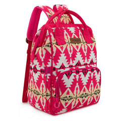 Montana West Wrangler Callie diaper bag front view shows compact backpack style for easy on the go organization