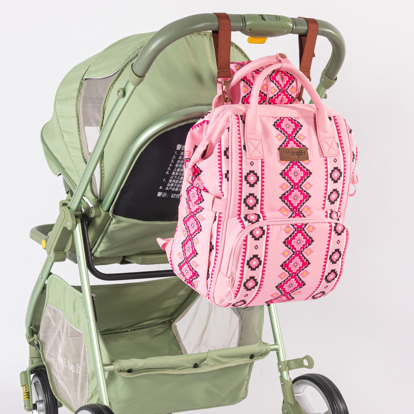 Montana West Wrangler Callie diaper bag key ring helps keep keys within reach during outings.