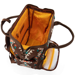 Montana West Wrangler Callie diaper bag stroller attachment keeps bag within reach on quick trips.