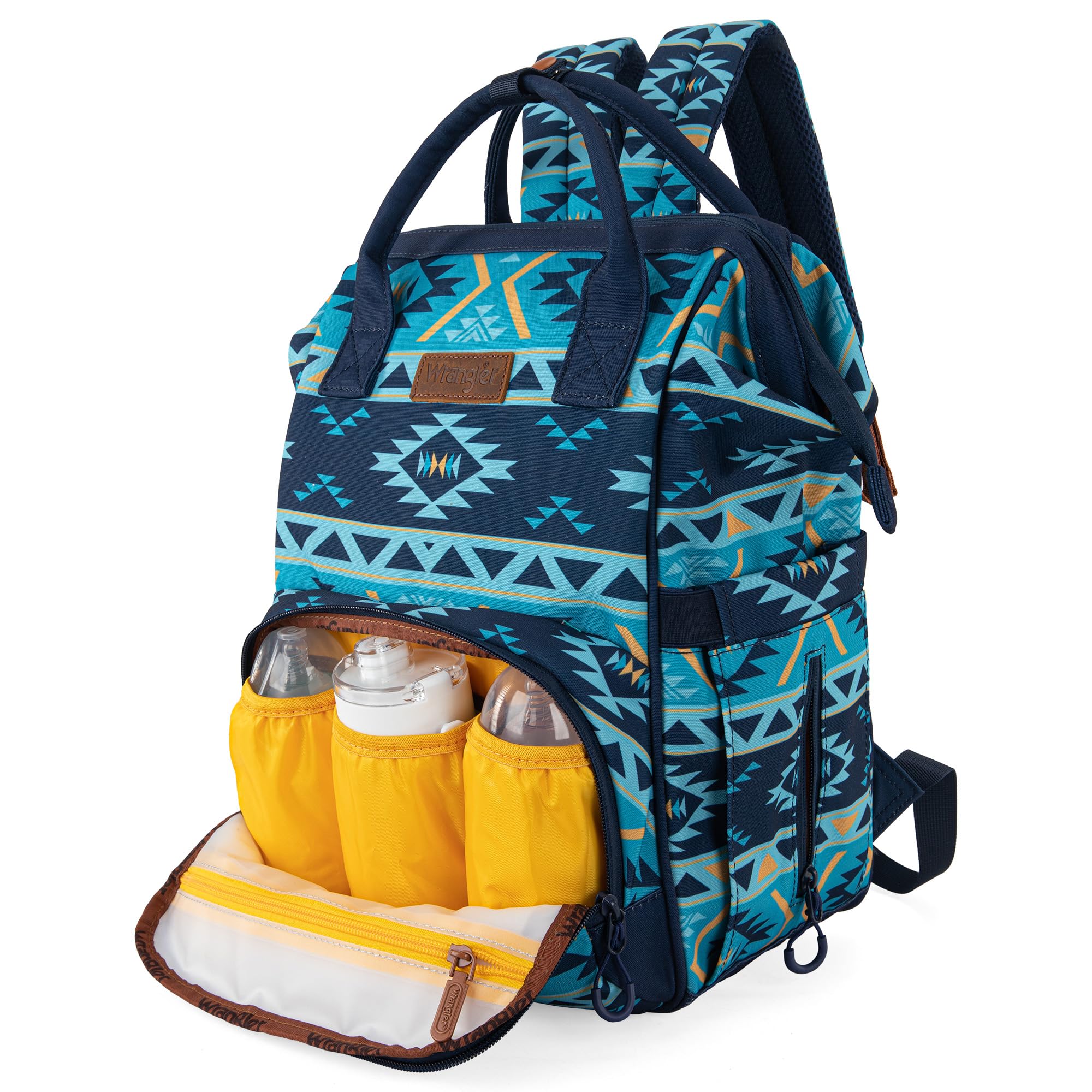 Montana West Wrangler Callie insulated bottle pockets help keep drinks ready on the go.