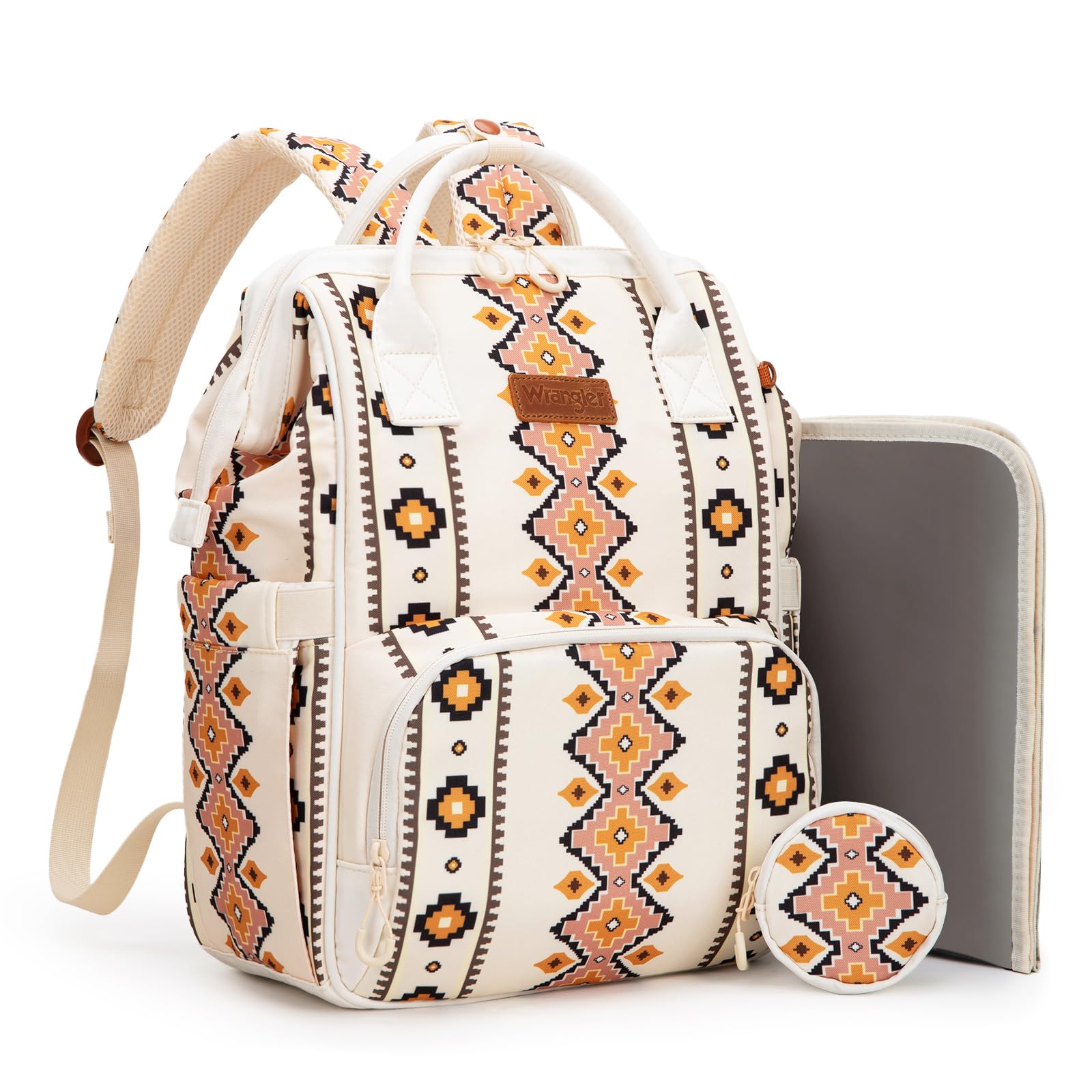 Montana West Wrangler diaper bag backpack with Aztec pattern for stylish on-the-go moms