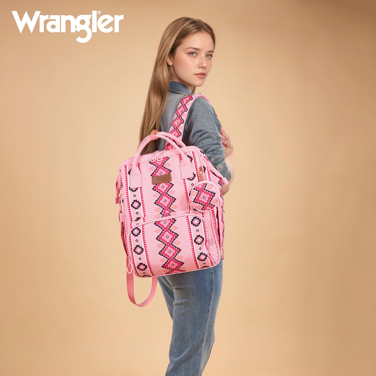 Montana West Wrangler diaper bag top handle offering versatile carrying options.