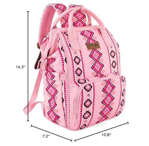 Montana West Wrangler diaper bag in action for travel or hiking adventures.