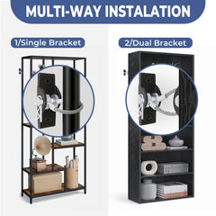 MONTANE leaning mirror wall anchor diagram highlights versatile mounting options