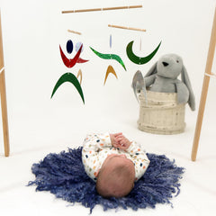 Montessori baby mobile Octahedron geometric shapes spark depth perception