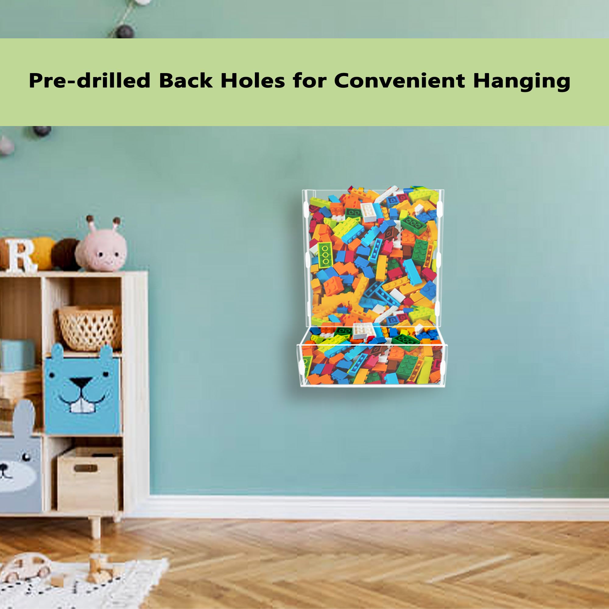 Montex acrylic wall dispenser hanging install with pre-drilled holes for mounting