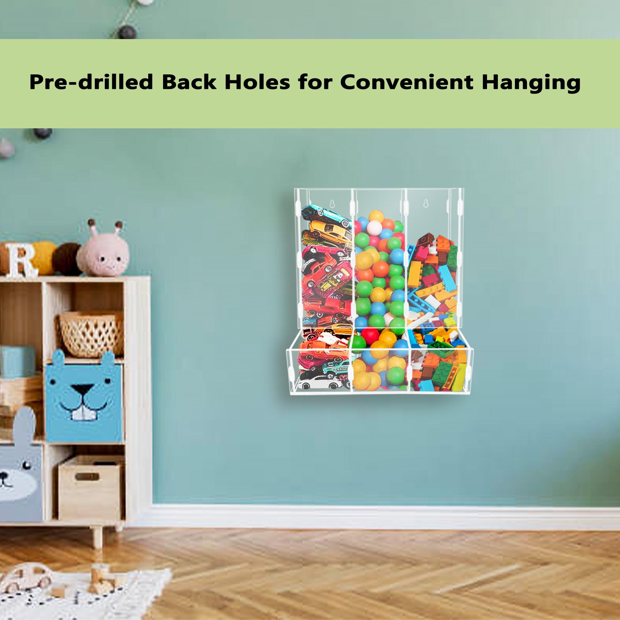 Montex wall dispenser mounted on the wall for efficient playroom organization.
