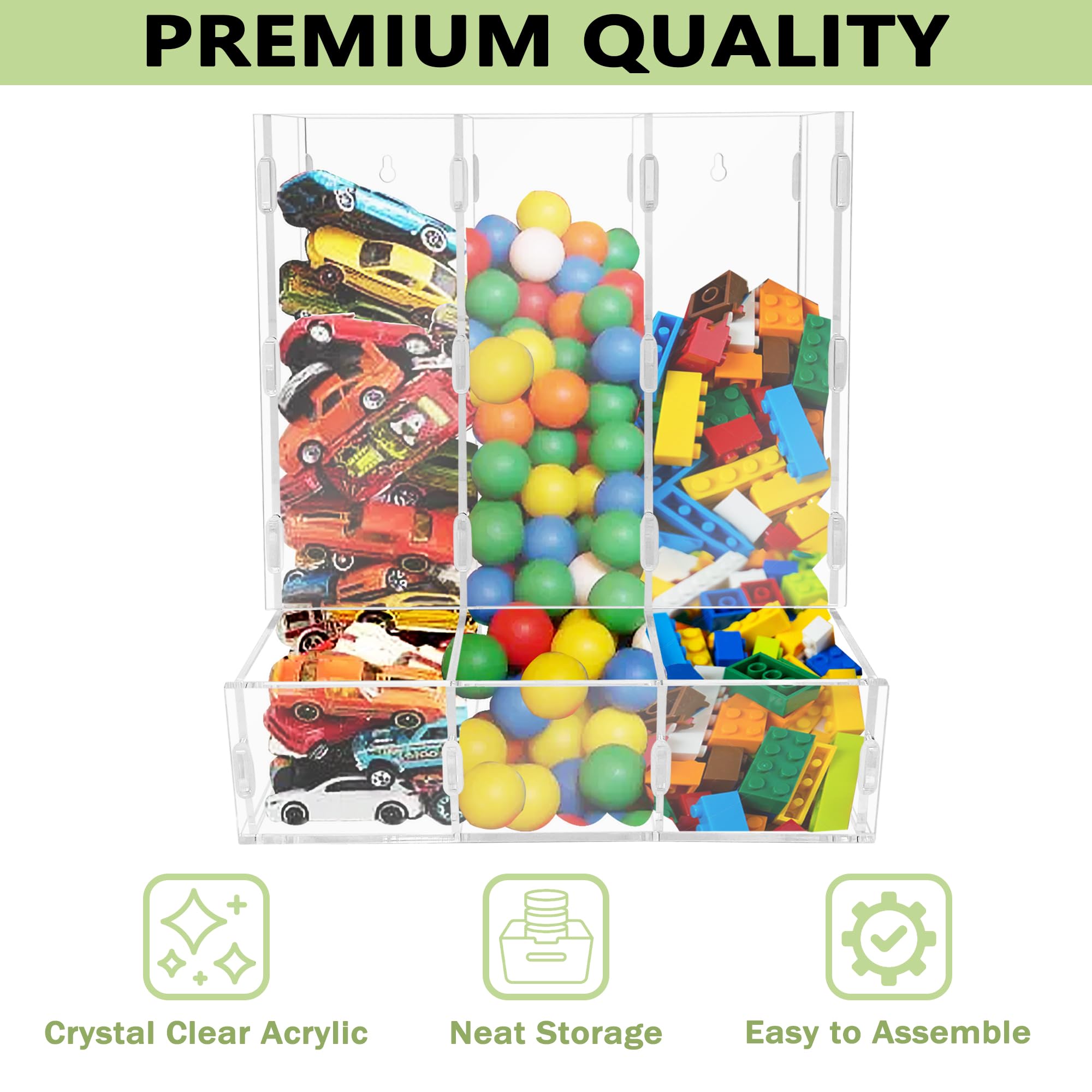 Montex acrylic wall dispenser shows crystal-clear visibility for quick contents identification.