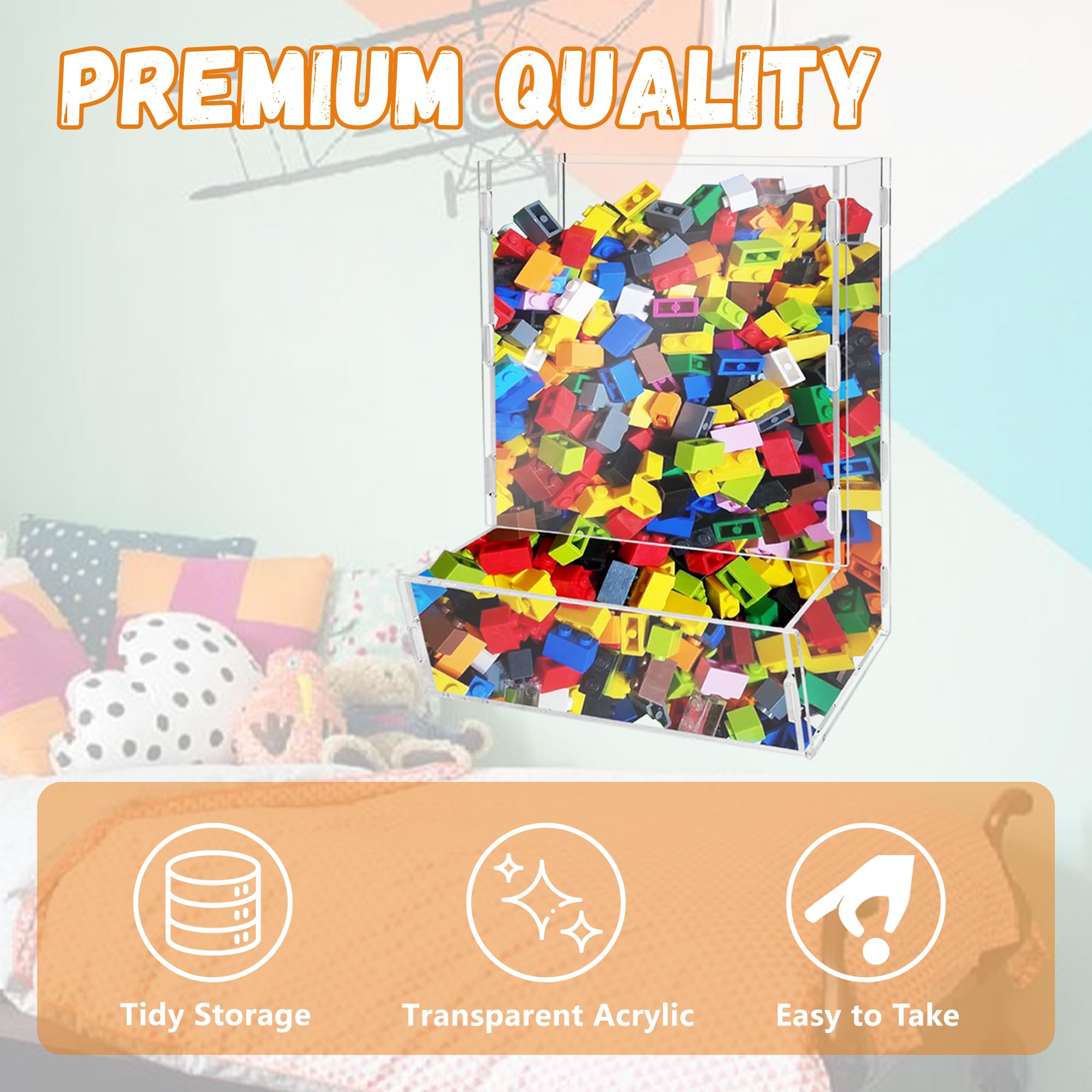 Montex wall toy dispenser back holes image illustrates flexible wall-mount options.