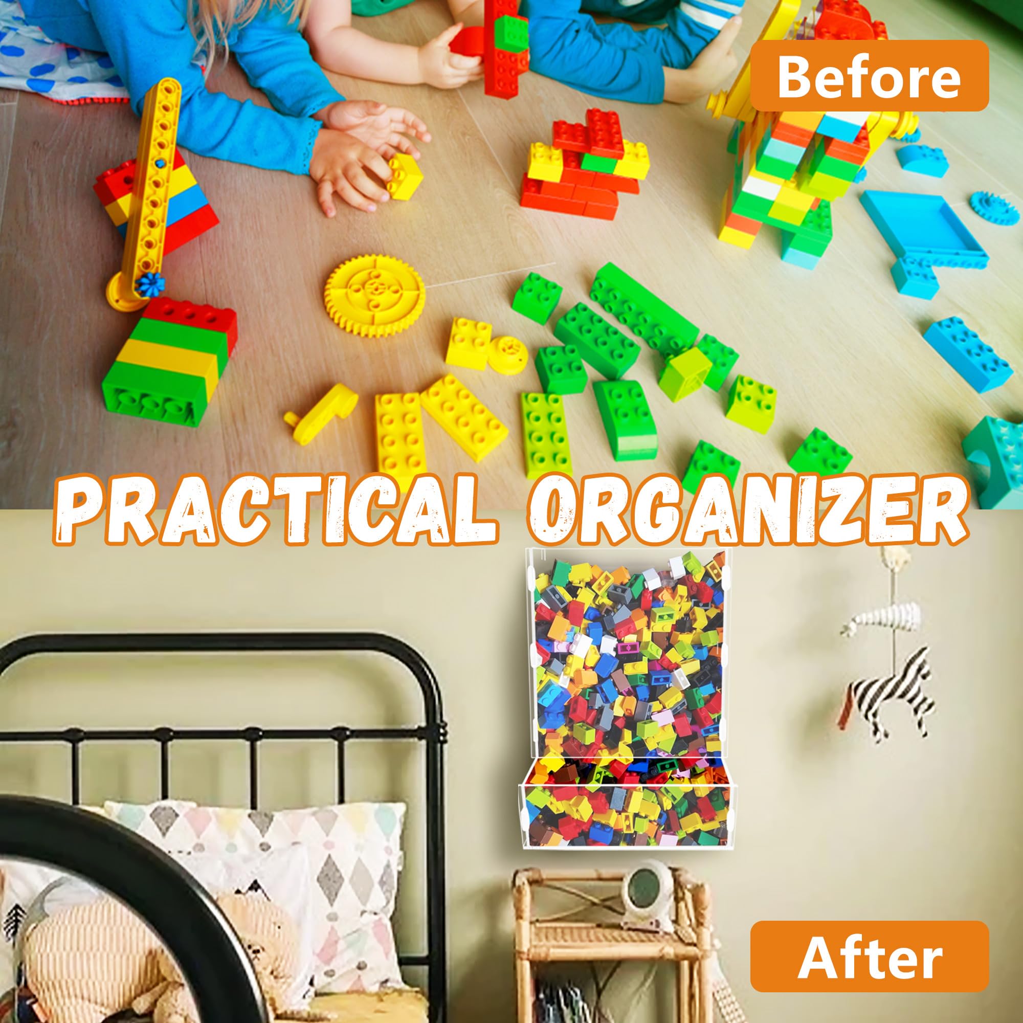 Montex wall toy dispenser in use in a kids' room highlights organized play areas.